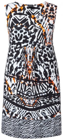Ulla Popken 850175 Ärmelloses Jerseykleid mit Taschen Schwarz - Sommerkleider - Große Größen: Leichte Sommerkleider