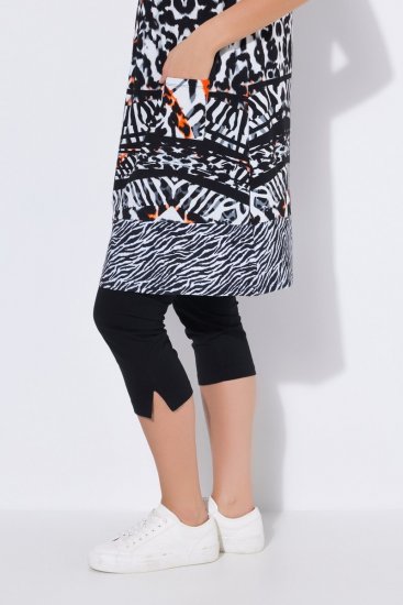 Ulla Popken 850175 Ärmelloses Jerseykleid mit Taschen Schwarz - Sommerkleider - Große Größen: Leichte Sommerkleider