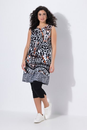 Ulla Popken 850175 Ärmelloses Jerseykleid mit Taschen Schwarz - Sommerkleider - Große Größen: Leichte Sommerkleider