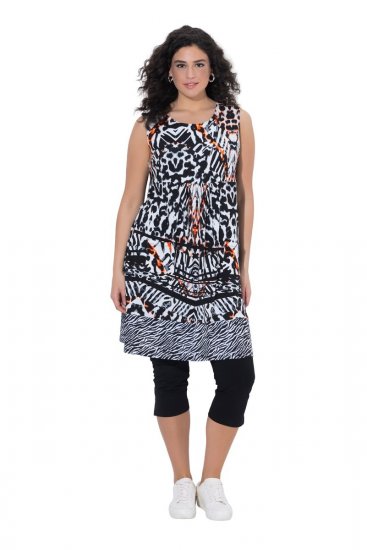 Ulla Popken 850175 Ärmelloses Jerseykleid mit Taschen Schwarz - Sommerkleider - Große Größen: Leichte Sommerkleider