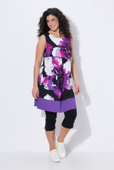 Ulla Popken 850175 Ärmelloses Jerseykleid mit Taschen Flieder - Jerseykleider - 