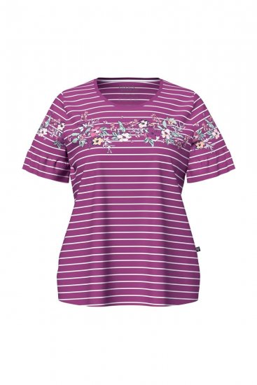 Ulla Popken 850403 Pyjama mit Blumenmuster Violett - Pyjama/Loungewear - 