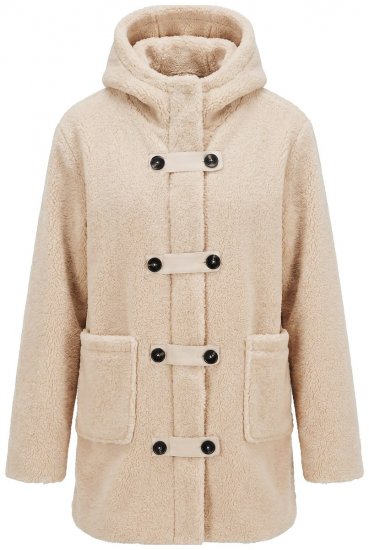 Ulla Popken 850589 Teddyjacke Wollweiß - Jacken - Große Jacken für Damen