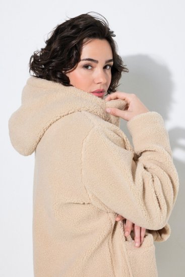 Ulla Popken 850589 Teddyjacke Wollweiß - Jacken - Große Jacken für Damen