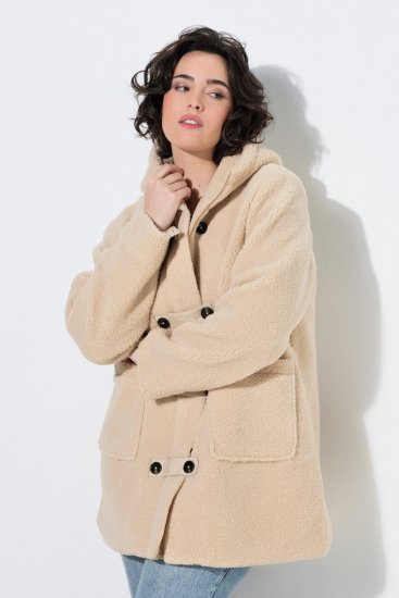Ulla Popken 850589 Teddyjacke Wollweiß - Jacken - Große Jacken für Damen