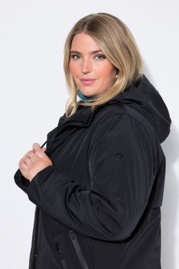 Ulla Popken 850774 Funktionsmantel Schwarz - Mäntel - Große Größen: Mäntel für Damen