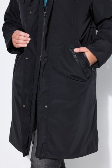 Ulla Popken 850774 Funktionsmantel Schwarz - Mäntel - Große Größen: Mäntel für Damen