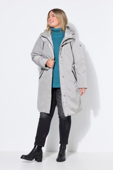 Ulla Popken 850774 Funktionsmantel Grau - Mäntel - Große Größen: Mäntel für Damen