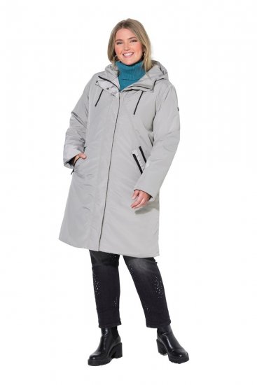 Ulla Popken 850774 Funktionsmantel Grau - Mäntel - Große Größen: Mäntel für Damen