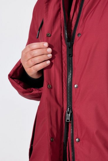 Ulla Popken 850794 Funktionsmantel Rot - Mäntel - Große Größen: Mäntel für Damen