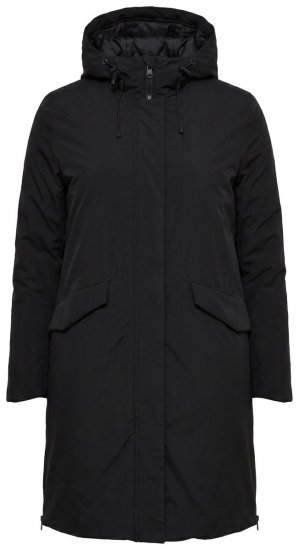 Ulla Popken 850806 Funktionsmantel Schwarz - Mäntel - Große Größen: Mäntel für Damen