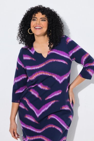 Ulla Popken 850920 Jerseykleid Dunkelblau - Kleider - Kleider für jede Größe