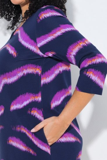 Ulla Popken 850920 Jerseykleid Dunkelblau - Kleider - Kleider für jede Größe