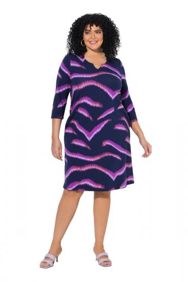 Ulla Popken 850920 Jerseykleid Dunkelblau - Kleider - Kleider für jede Größe