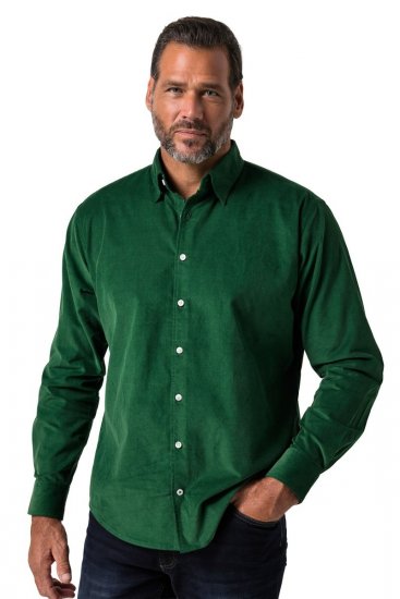 JP1880 850921 Langarm-Cordhemd Waldgrün TALL - TALL hemden - Hemden mit TALL-Schnitt