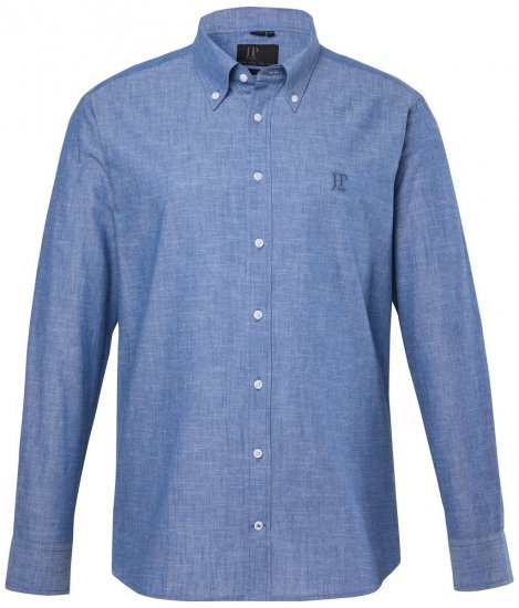 JP1880 850931 Langarm-Chambrayhemd Denimblau TALL - TALL hemden - Hemden mit TALL-Schnitt