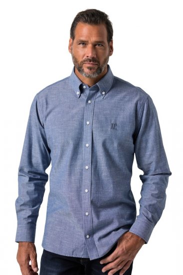 JP1880 850931 Langarm-Chambrayhemd Denimblau TALL - TALL hemden - Hemden mit TALL-Schnitt