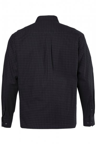 JP1880 850950 Kariertes Langarm-Flanellhemd Schwarz TALL - TALL hemden - Hemden mit TALL-Schnitt
