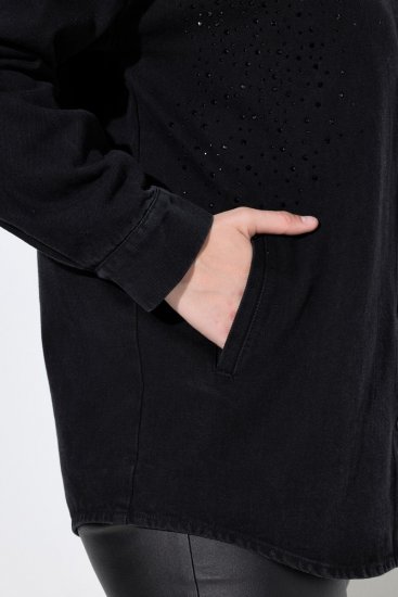 Ulla Popken 851036 Jeansjacke Anthrazit - Jacken - Große Jacken für Damen