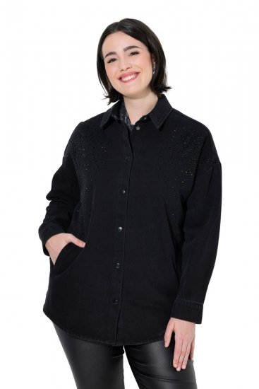 Ulla Popken 851036 Jeansjacke Anthrazit - Jacken - Große Jacken für Damen