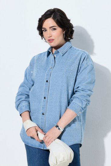 Ulla Popken 851036 Jeansjacke Hellblau - Jacken - Große Jacken für Damen