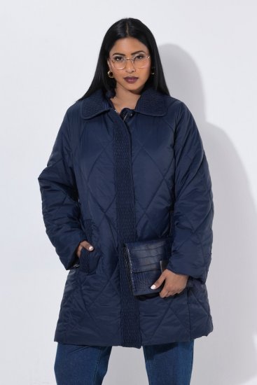 Ulla Popken 851123 Steppjacke Dunkelblau - Jacken - Große Jacken für Damen