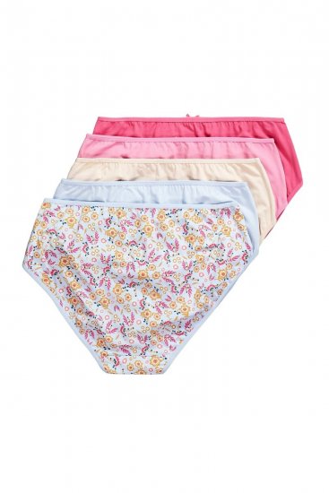 Ulla Popken 851140 Geblümte Slips 5er-Pack Rosa - Slips - 