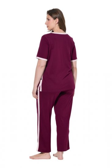 Ulla Popken 851245 Pyjama Beerenrot - Pyjama/Loungewear - 