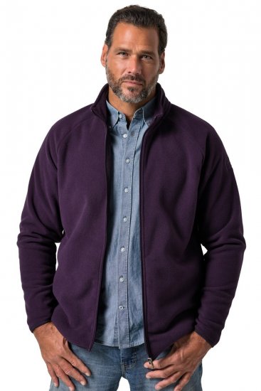 JP1880 851362 Fleecejacke mit Stehkragen Dunkellila TALL - TALL jacken - Jacken in TALL-Länge