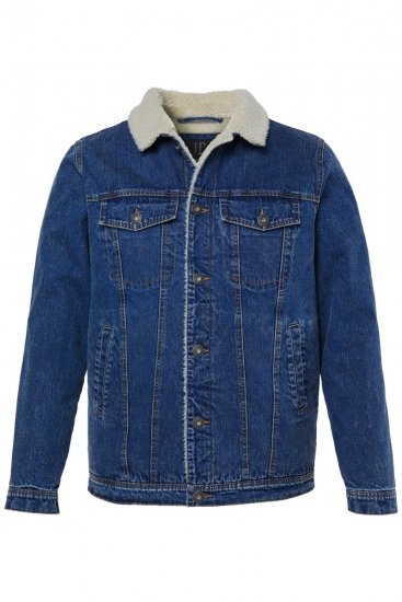 JP1880 851363 Jeansjacke mit Teddyfutter Denimblau - Herren jacken - Herren Jacken in großen Größen
