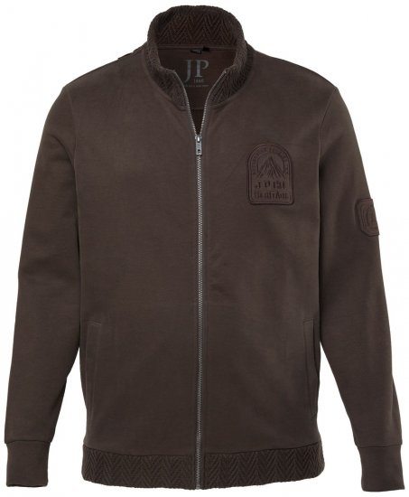 JP1880 851387 Sweatjacke mit Reißverschluss Haselnuss TALL - TALL sweatshirts - TALL Sweatshirts mit Extralänge