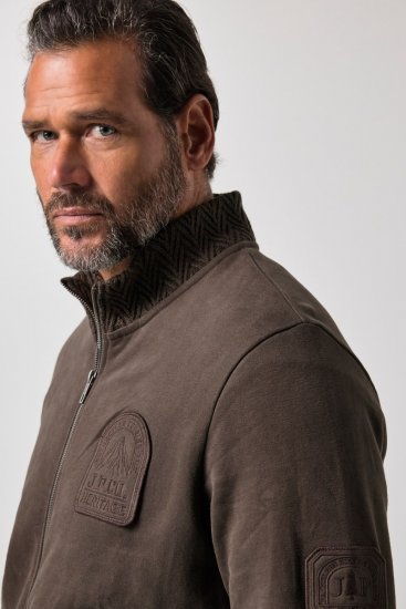 JP1880 851387 Sweatjacke mit Reißverschluss Haselnuss TALL - TALL sweatshirts - TALL Sweatshirts mit Extralänge