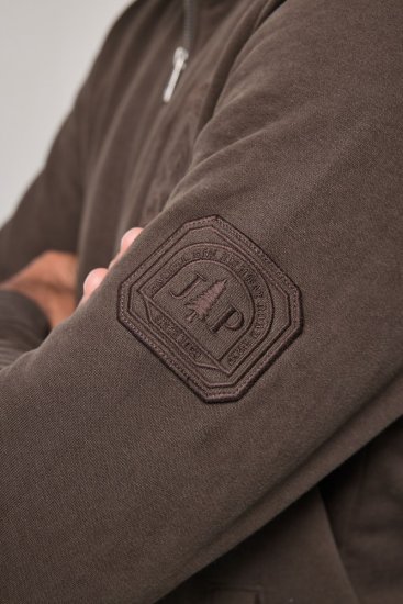 JP1880 851387 Sweatjacke mit Reißverschluss Haselnuss TALL - TALL sweatshirts - TALL Sweatshirts mit Extralänge