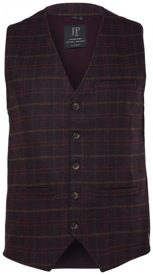 JP1880 851393 Karierte Tweedweste Weinrot - Herrenanzüge und -blazer - Herrenanzüge und -blazer in großen Größen
