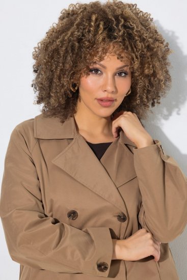 Ulla Popken 851435 Trenchcoat Braun - Mäntel - Große Größen: Mäntel für Damen
