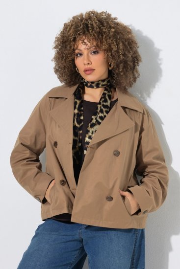 Ulla Popken 851435 Trenchcoat Braun - Mäntel - Große Größen: Mäntel für Damen