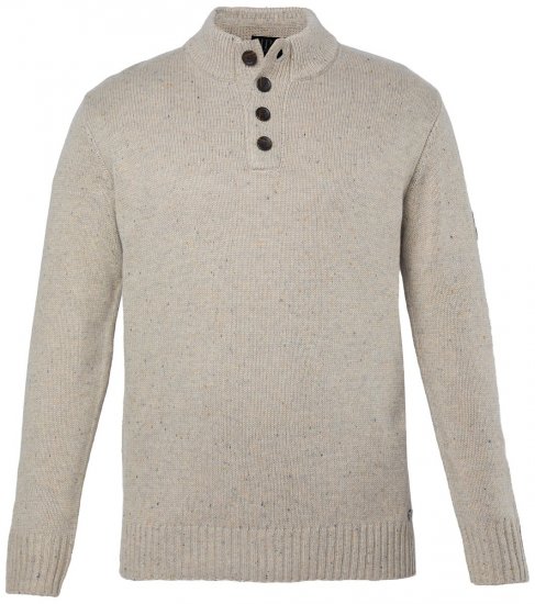 JP1880 851436 Strickpullover mit Knopfkragen Nussbraun TALL - TALL sweatshirts - TALL Sweatshirts mit Extralänge