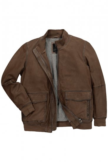JP1880 851511 Velourslederjacke aus Lammleder Braun - Herren jacken - Herren Jacken in großen Größen