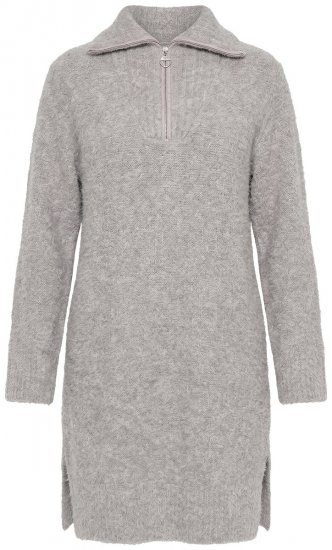 Ulla Popken 851563 Langärmliges Strickkleid Beige - Kleider - Kleider für jede Größe