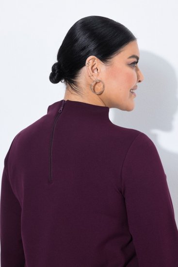 Ulla Popken 851664 Jerseykleid mit Rollkragen Pflaume - Kleider - Kleider für jede Größe