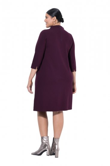 Ulla Popken 851664 Jerseykleid mit Rollkragen Pflaume - Kleider - Kleider für jede Größe