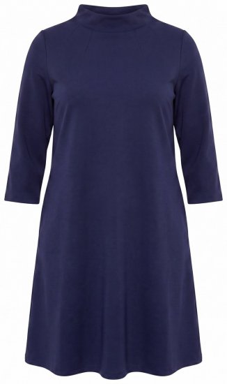 Ulla Popken 851664 Jerseykleid in A-Linie mit Taschen Dunkelblau - Kleider - Kleider für jede Größe