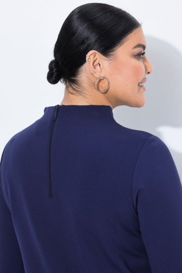 Ulla Popken 851664 Jerseykleid in A-Linie mit Taschen Dunkelblau - Kleider - Kleider für jede Größe