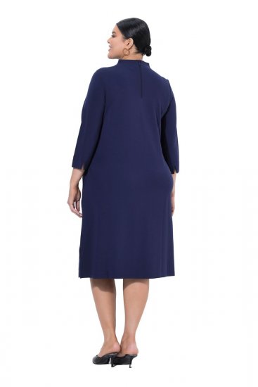 Ulla Popken 851664 Jerseykleid in A-Linie mit Taschen Dunkelblau - Kleider - Kleider für jede Größe