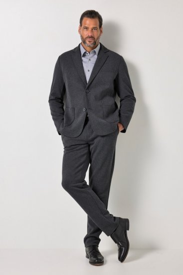 JP1880 Naples Flexnamic Jerseyhose Dunkelgrau meliert - Herrenanzüge und -blazer - Herrenanzüge und -blazer in großen Größen