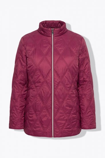 Ulla Popken 851777 HYPRAR Steppjacke mit Stehkragen Weinrot - Jacken - Große Jacken für Damen