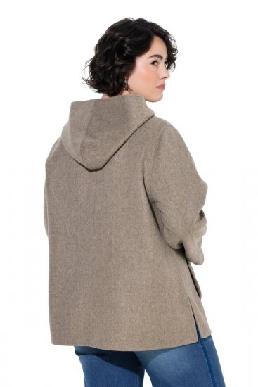 Ulla Popken 851788 Wollmantel Hellbraun - Mäntel - Große Größen: Mäntel für Damen