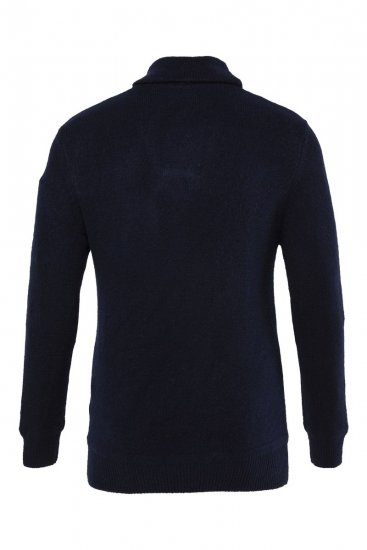 JP1880 851795 Strickpullover mit Schalkragen Dunkelblau TALL - TALL sweatshirts - TALL Sweatshirts mit Extralänge