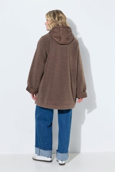 Ulla Popken 851809 Teddyjacke Hellbraun - Jacken - Große Jacken für Damen