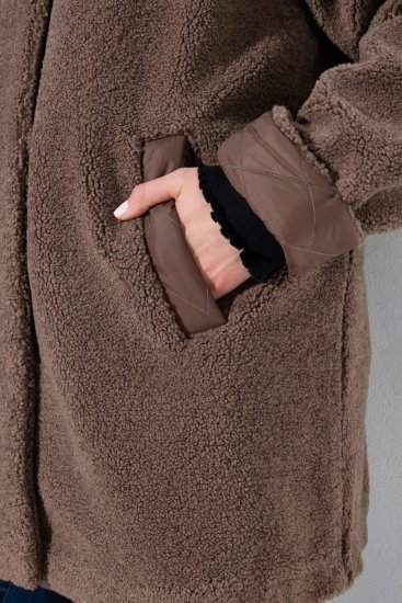 Ulla Popken 851809 Teddyjacke Hellbraun - Jacken - Große Jacken für Damen